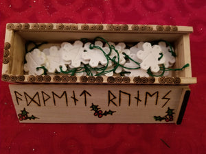Advent Runes with Wood Burned Box
